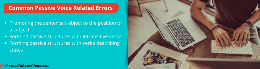 errors to fix with active or passive voice checker